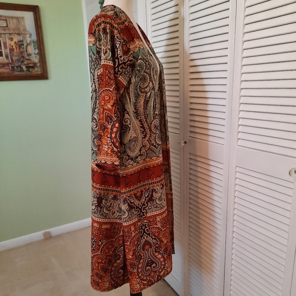 Tantrums India paisley boho kimono cardigan small NWOT *H - Picture 3 of 5